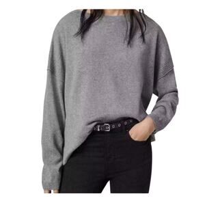 AllSaints Tara Jumper CrewNeck Pullover Sweater Fawn Gray Cashmere Merino Medium